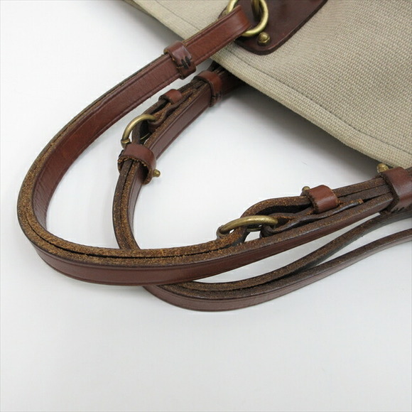 BOTTEGA VENETA Tote Bag Canvas Leather - Picture 8 of 11